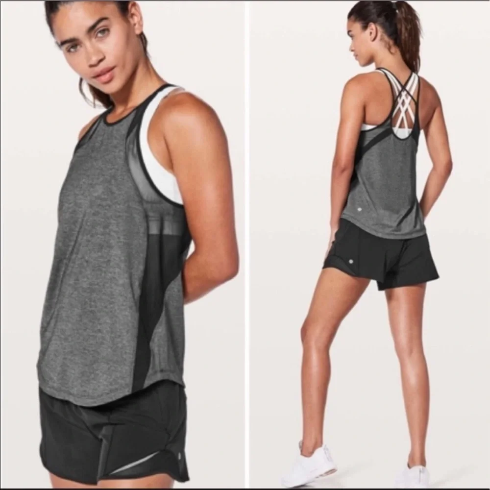 Lululemon- Run Off-Route Strappy Mesh Tank Top